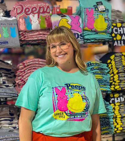 unisex peeps retro candy shirt styled casually nostalgic candy lover outfit