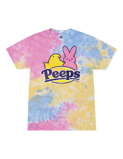 peeps sherbet tie dye graphic t shirt officially licensed candy brand unisex nostalgia tee easter apparel