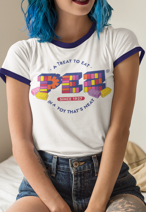 unisex pez 2025 limited edition ringer shirt styled casually retro candy lover outfit