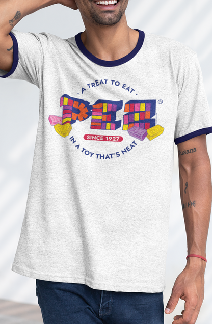 unisex pez 2025 limited edition ringer shirt styled casually retro candy lover outfit