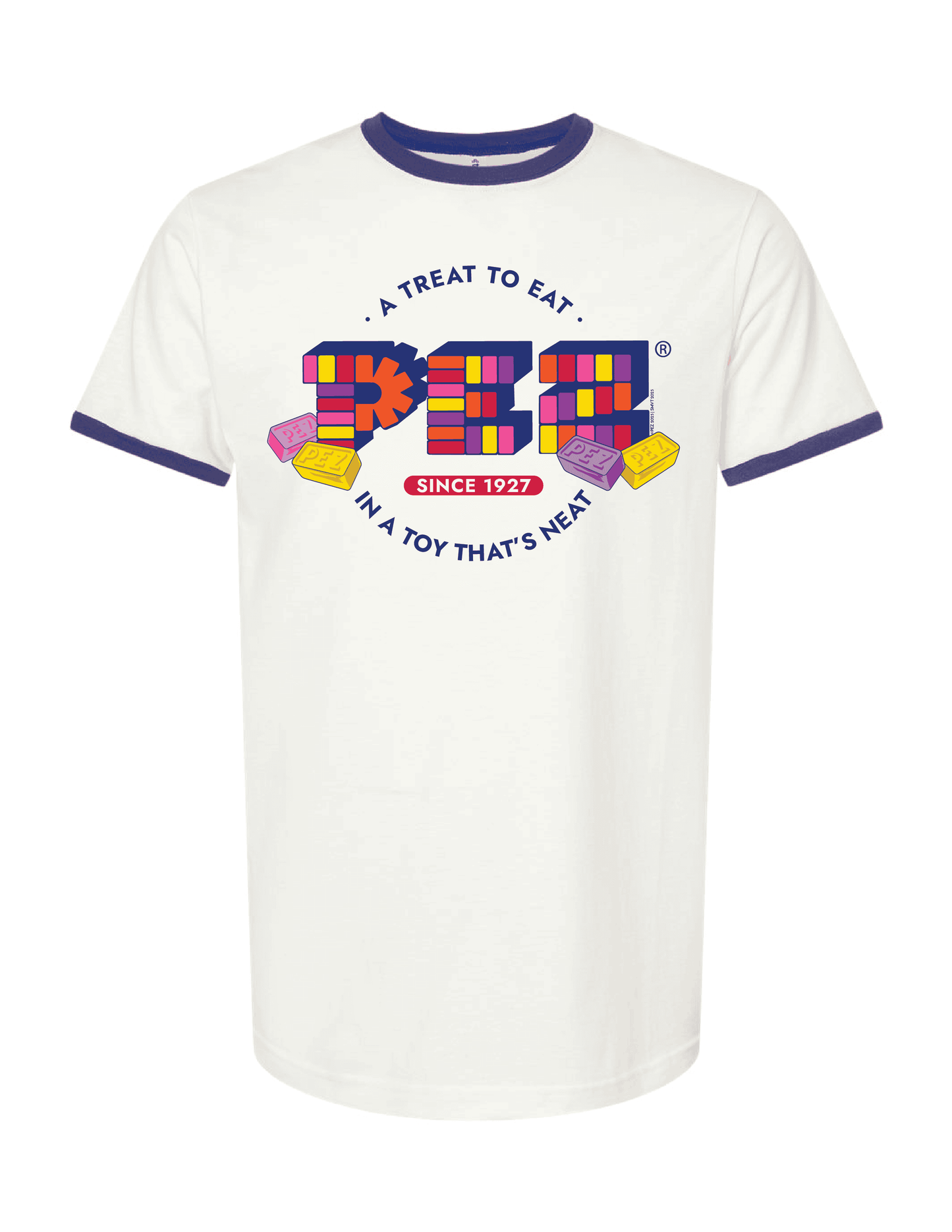 pez 2025 limited edition ringer t shirt officially licensed retro candy brand unisex graphic tee