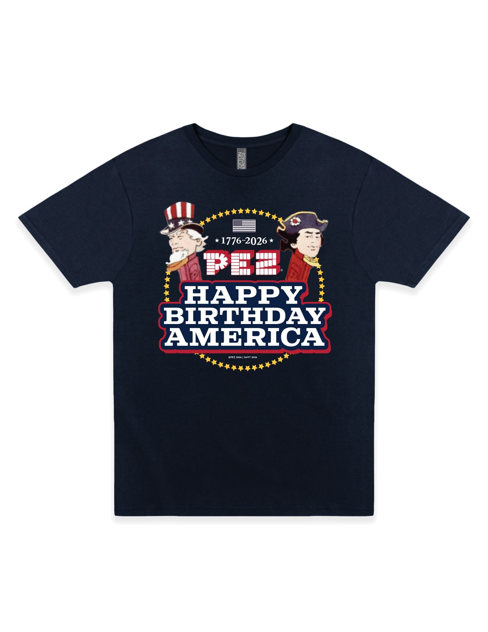 pez happy birthday america 1776 2026 patriotic graphic t shirt america 250 celebration unisex tee