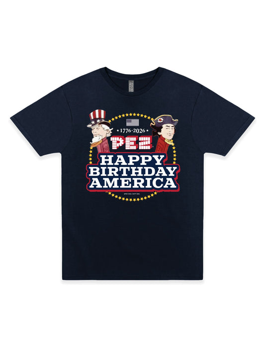 pez happy birthday america 1776 2026 patriotic graphic t shirt america 250 celebration unisex tee
