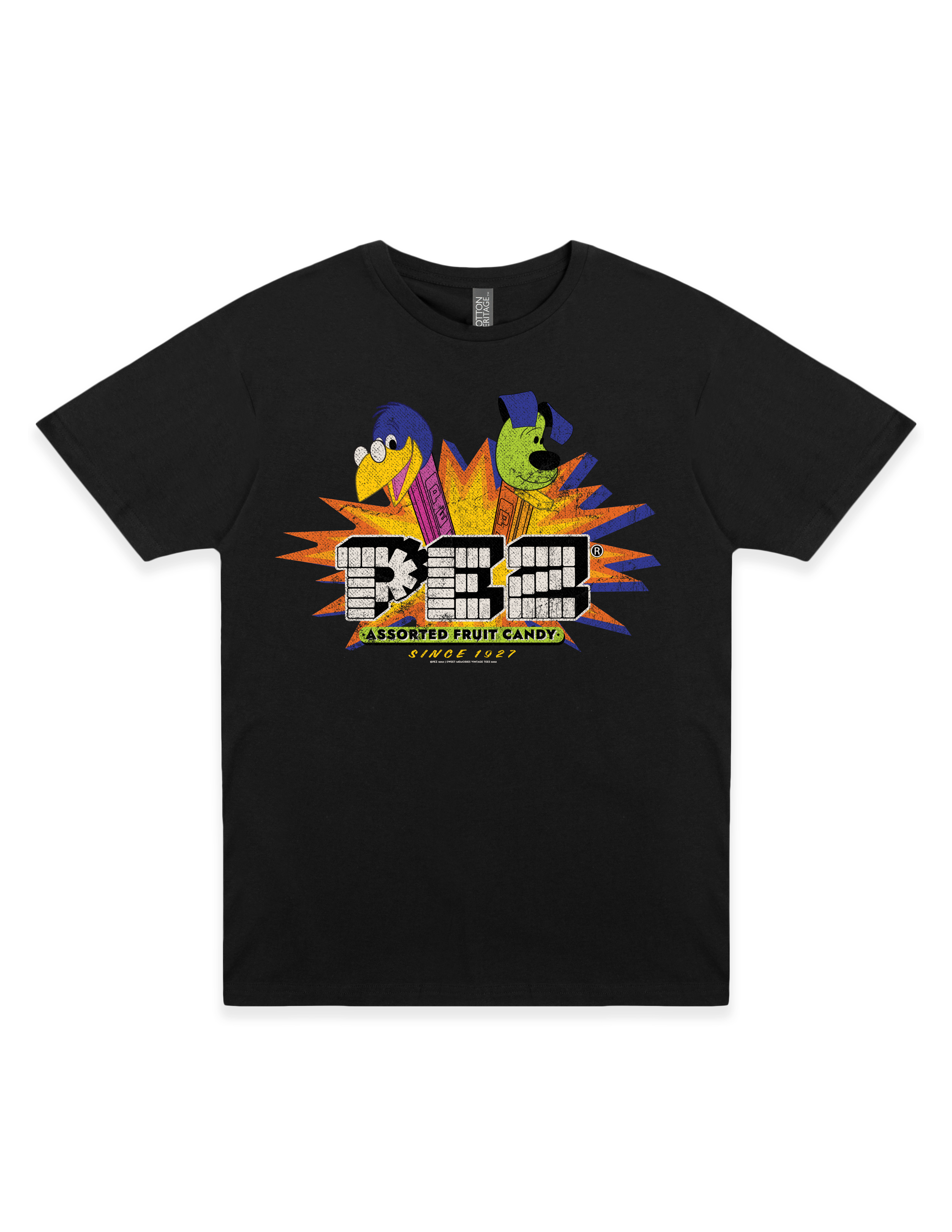 pez throwback candy explosion vintage graphic t shirt retro candy logo unisex tee