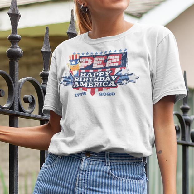 unisex pez america 250 anniversary shirt styled casually patriotic retro candy outfit
