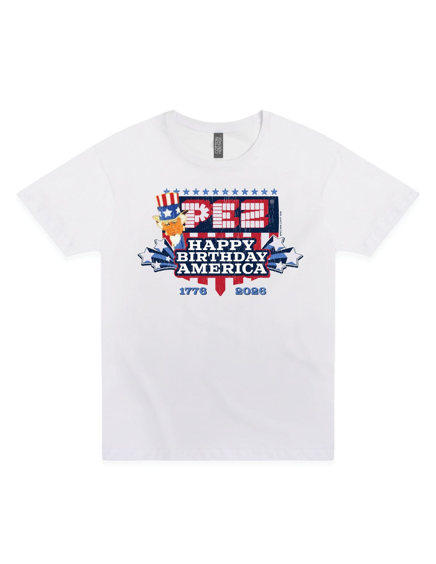 pez uncle sam america semiquincentennial graphic t shirt united states 250 anniversary patriotic candy unisex tee
