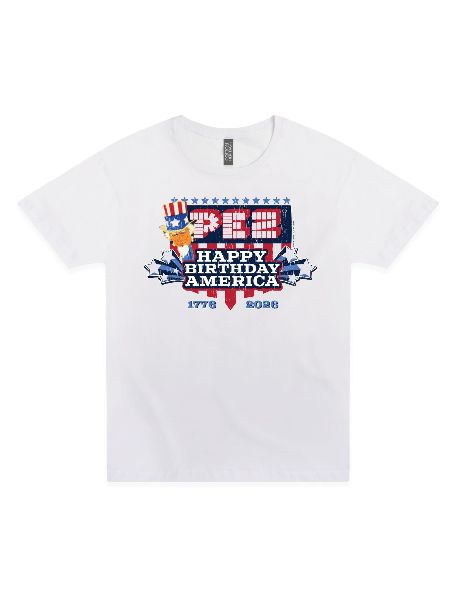 pez uncle sam america semiquincentennial graphic t shirt united states 250 anniversary patriotic candy unisex tee