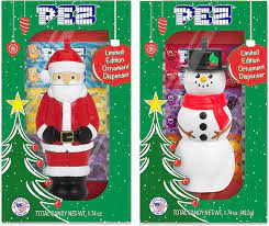 PEZ Snowman Santa Ornament Gift Box