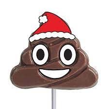 Holiday Poop Emoji Lollipop