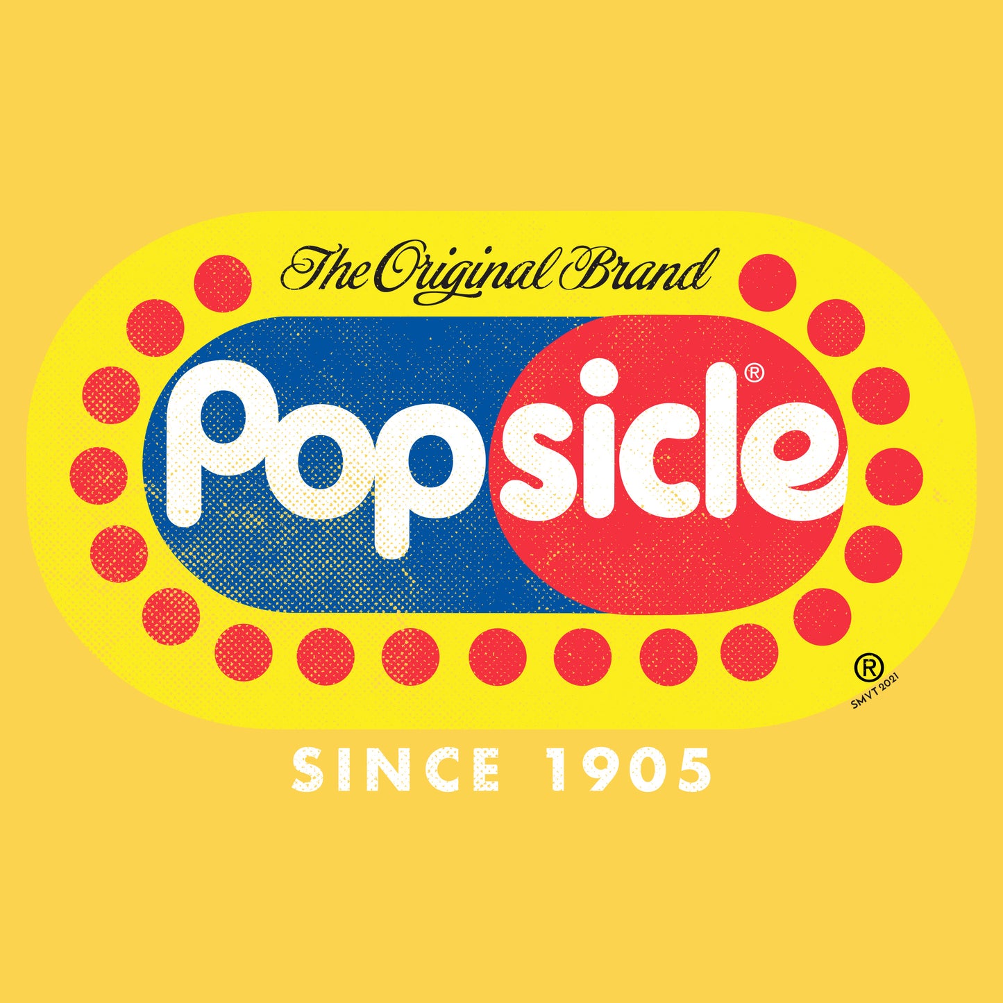 Popsicle® The Original Authentic graphic showcasing the iconic Popsicle logo with retro branding and nostalgic frozen treat design elements.