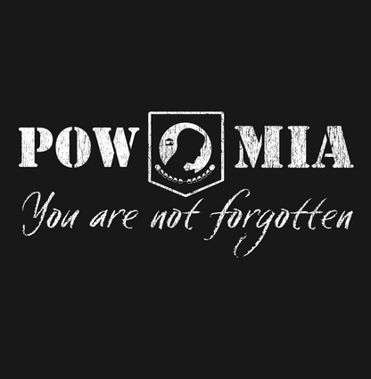 close up of pow mia prisoner of war missing in action graphic 