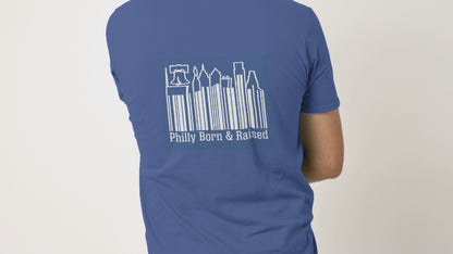 GOLDENBERG’S® PEANUT CHEWS® Philly Born & Raised Skyline Barcode Tee