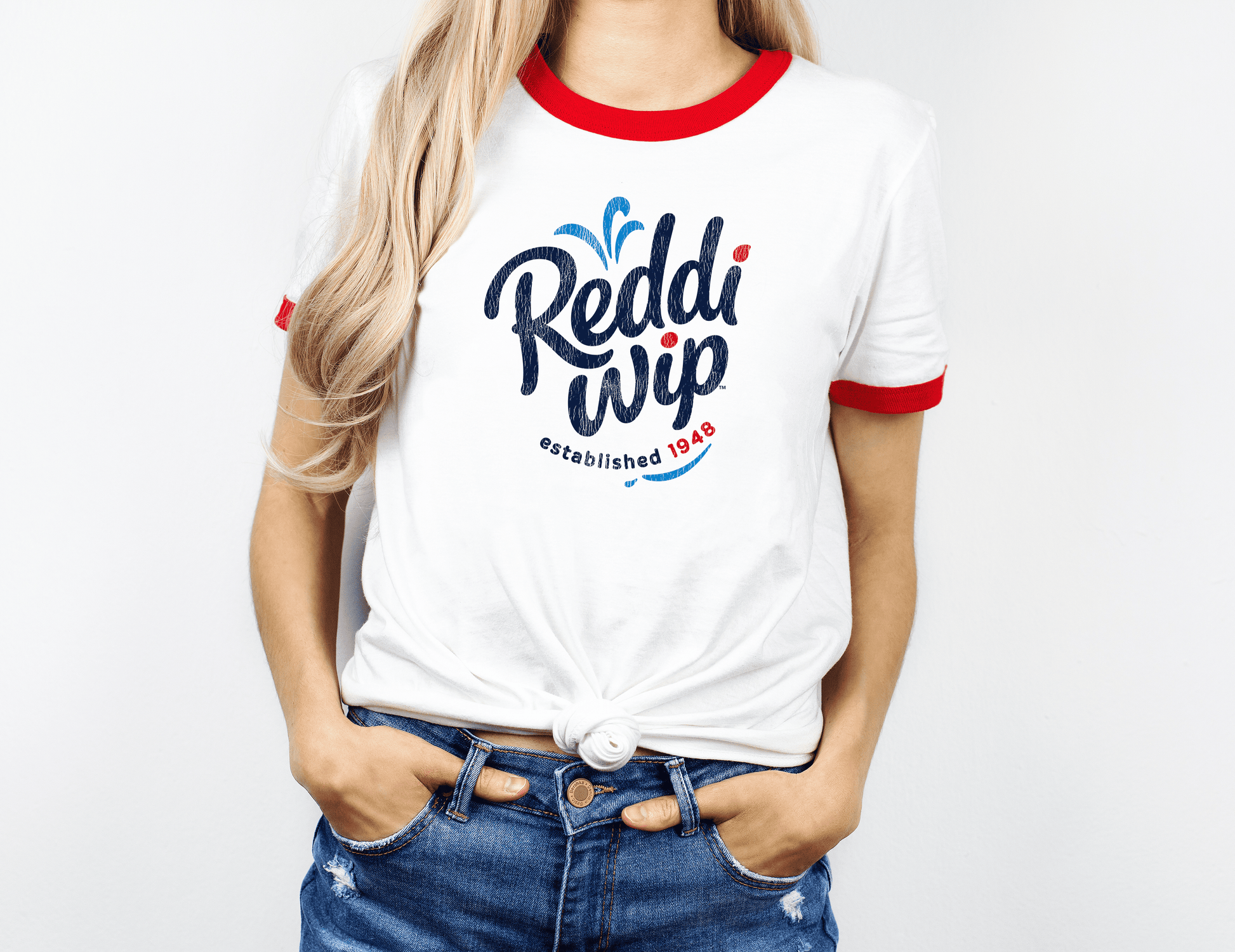 Vintage Reddi-wip Tee with Ringer Trim – Front View
