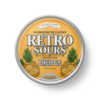 Retro Sours 60g (2.12oz) Tin Pineapple
