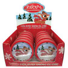 Rudolph Snow Globe Tin