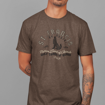 unisex saint francis of assisi catholic shirt styled casually faith inspired outfit