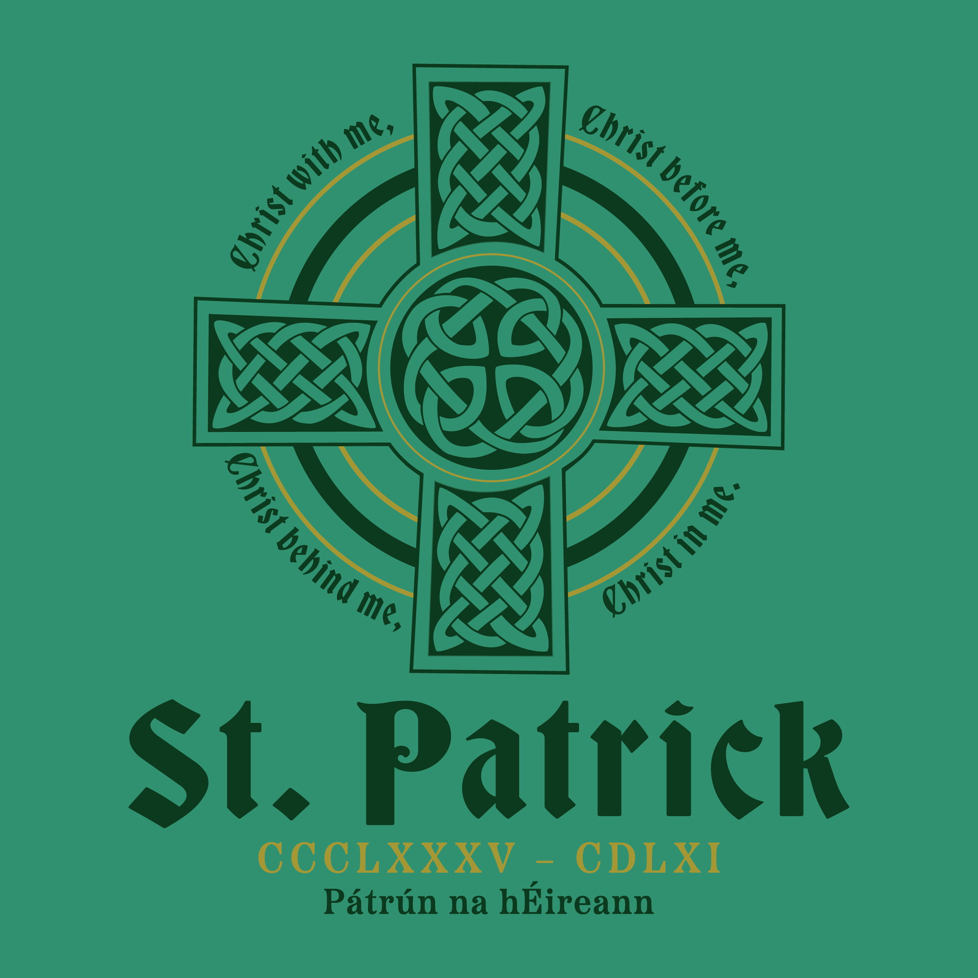 close up of saint patrick patron saint of ireland graphic