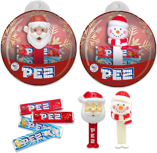 PEZ Snowman or Santa Ornament Gift Boxm