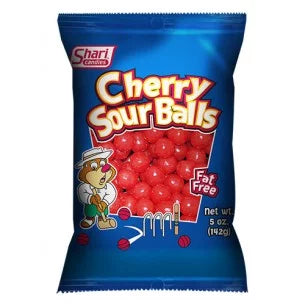 Shari Cherry Sour Balls 5oz Peg Bag