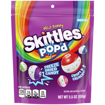 Skittles Pop'd Wild Berry Stand Up Pouch 5.5oz