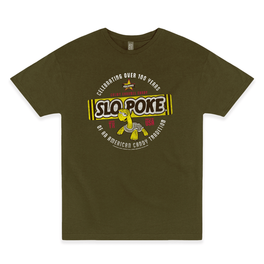 slo poke chewy caramel candy graphic t shirt retro candy brand unisex nostalgia tee