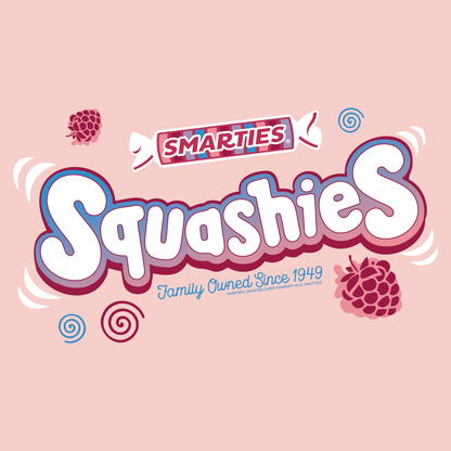 close up of smarties squashies candy graphic