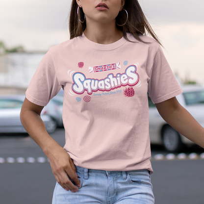 unisex smarties squashies shirt styled casually for candy lovers and retro candy fans