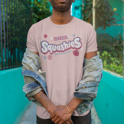 unisex smarties squashies shirt styled casually for candy lovers and retro candy fans