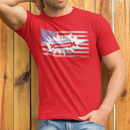 unisex smarties patriotic candy shirt styled casually vintage americana outfit