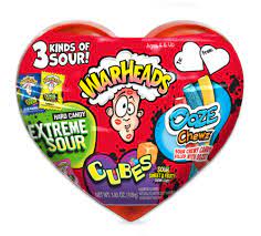 Warheads Valentines Sour Plastic Heart Scrambler 3.85oz