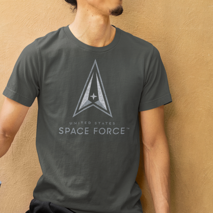 unisex space force vintage t shirt styled casually patriotic military outfit