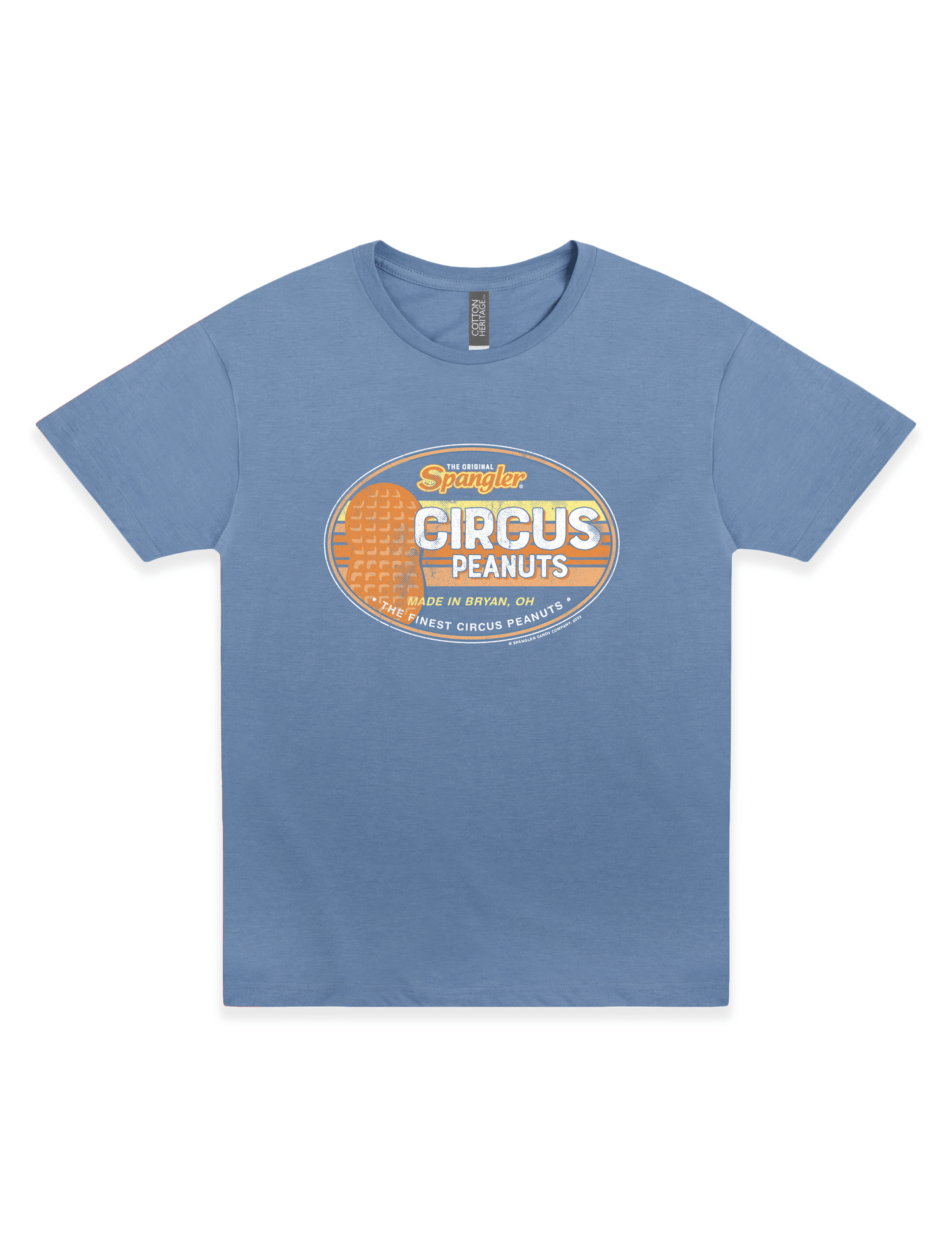 spanglers the finest circus peanuts since 1924 retro graphic t shirt officially licensed candy brand unisex nostalgia tee
