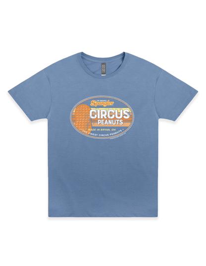spanglers the finest circus peanuts since 1924 retro graphic t shirt officially licensed candy brand unisex nostalgia tee
