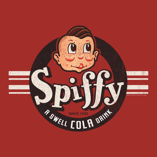 Vintage Spiffy® Cola graphic showcasing the classic soda logo in distressed retro styling.