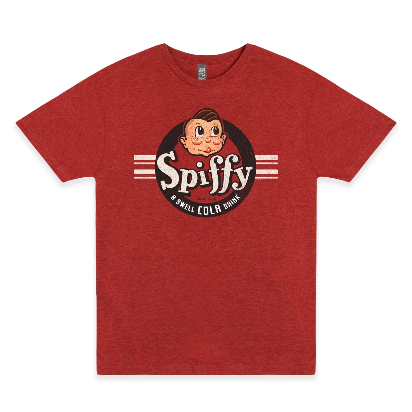 Spiffy® Cola Tee featuring a vintage Spiffy Cola logo on a soft unisex graphic t-shirt with retro distressed artwork.