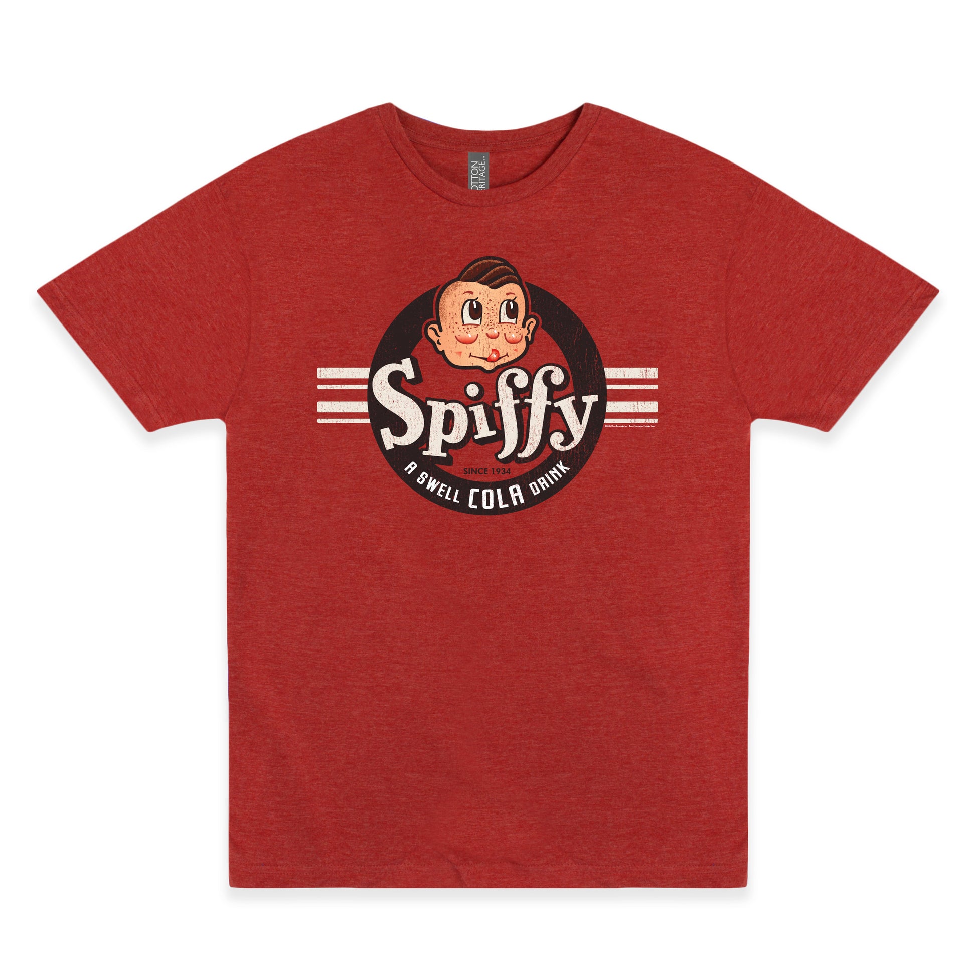Spiffy® Cola Tee featuring a vintage Spiffy Cola logo on a soft unisex graphic t-shirt with retro distressed artwork.