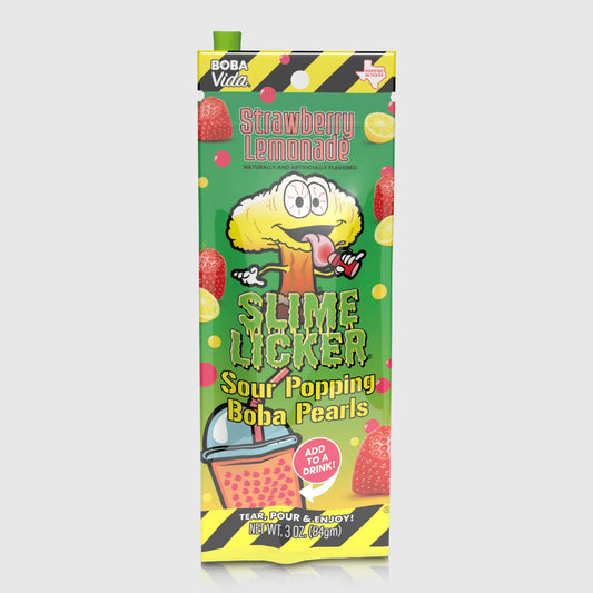 Slime Licker Sour Popping Boba Pearls- Strawberry Lemonade