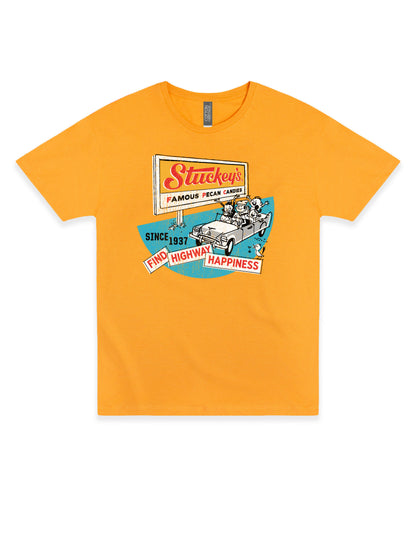 Stuckey's® Find Highway Happiness Tee featuring vintage roadside travel graphics on an officially licensed unisex graphic T-shirt.