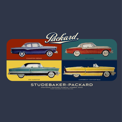 close up of studebaker packard warren ohio automotive graphic