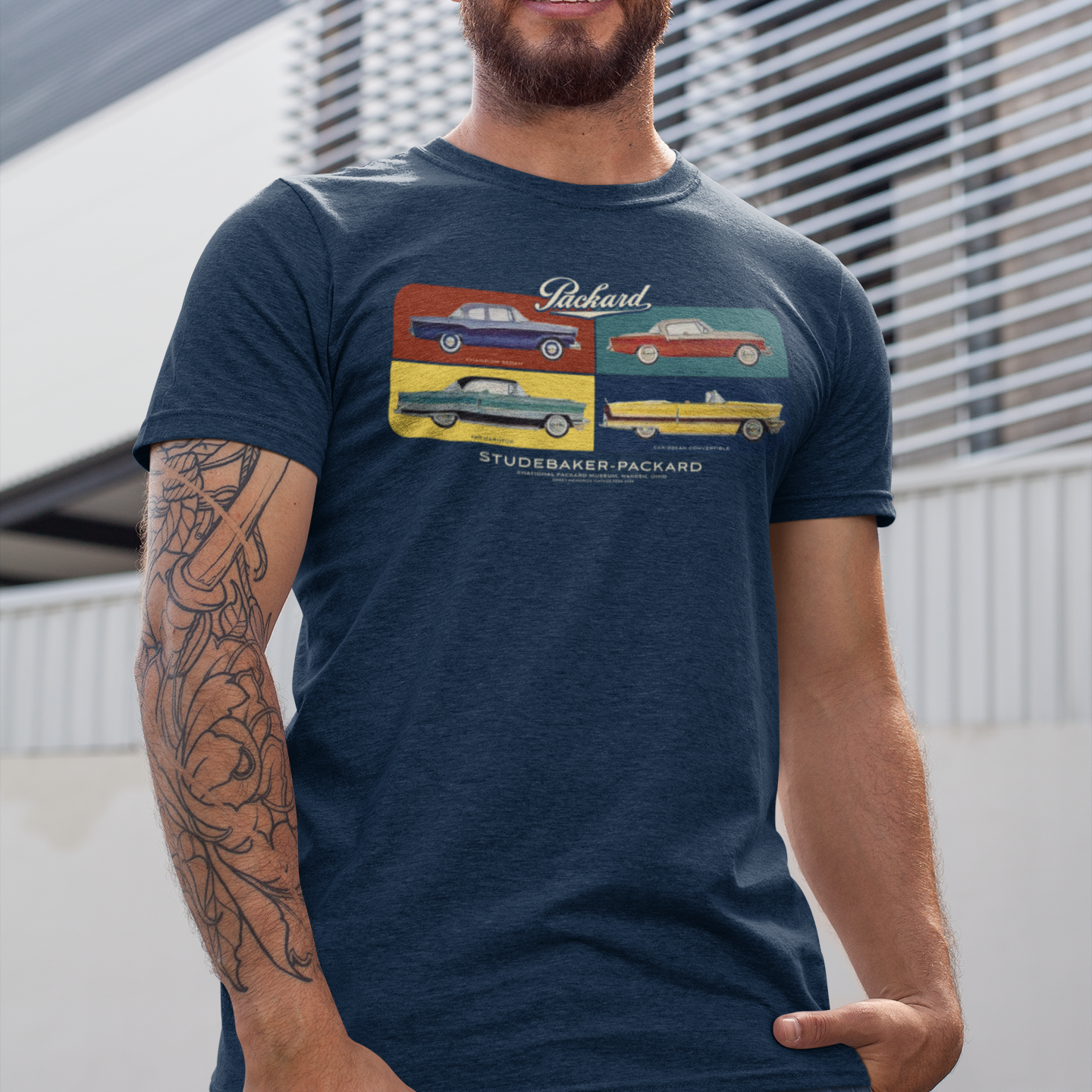 unisex studebaker packard vintage shirt styled casually retro car enthusiast outfit