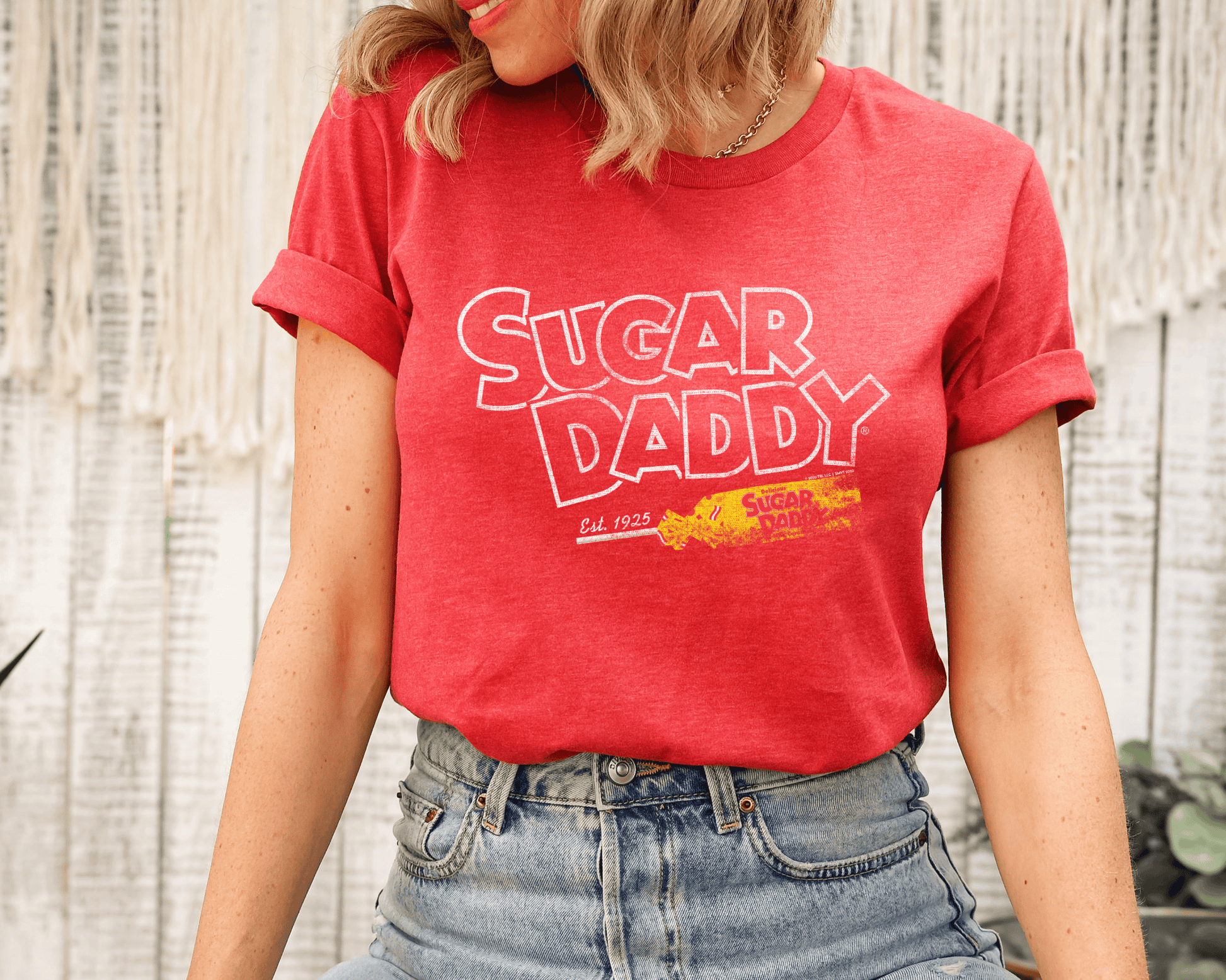 unisex sugar daddy candy shirt styled casually nostalgic candy lover outfit