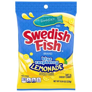 Swedish Fish Blue Raspberry Lemonade Peg Bag 8.04oz