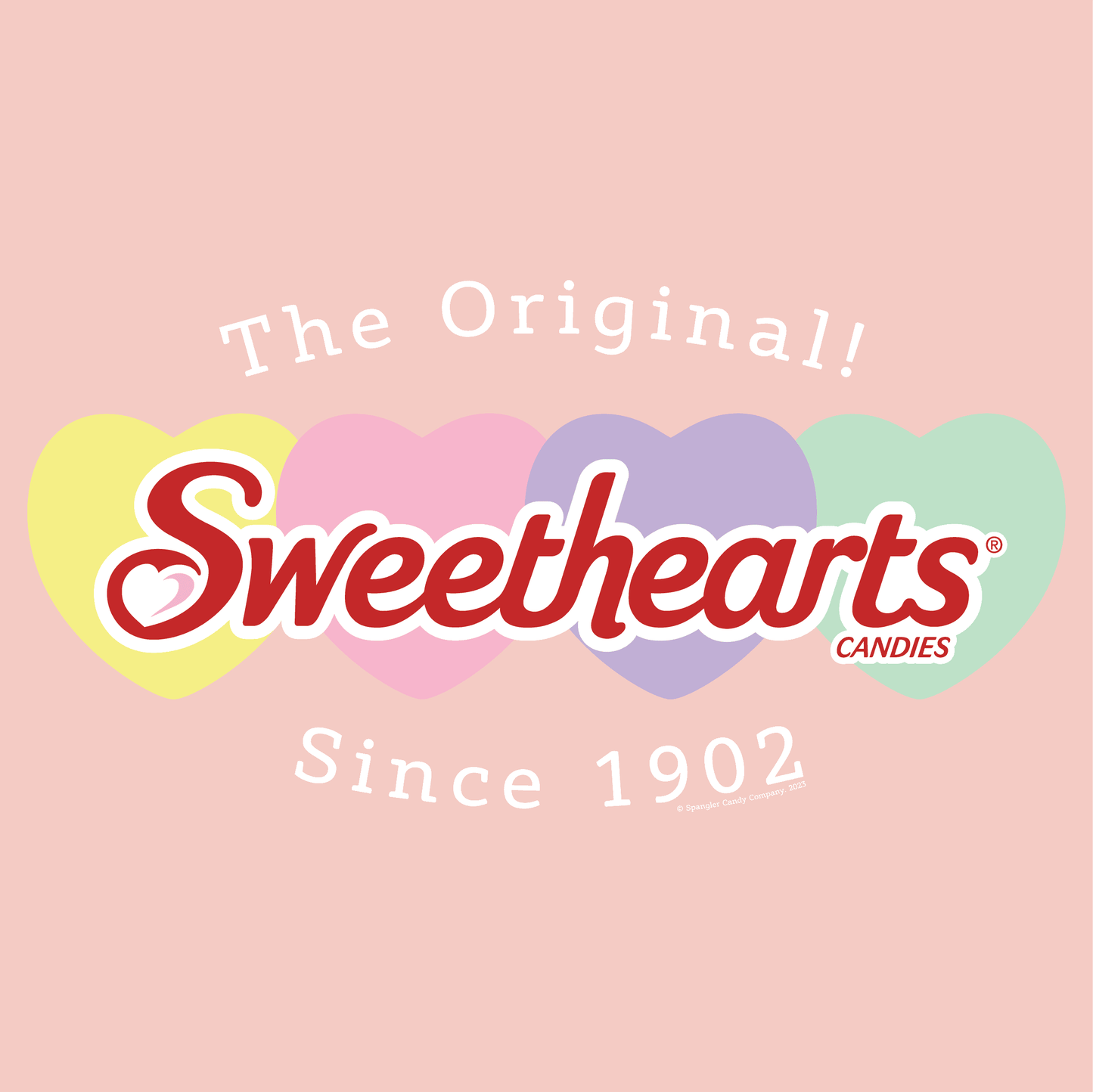close up of sweethearts conversation hearts 02 vintage candy graphic on soft cotton t shirt