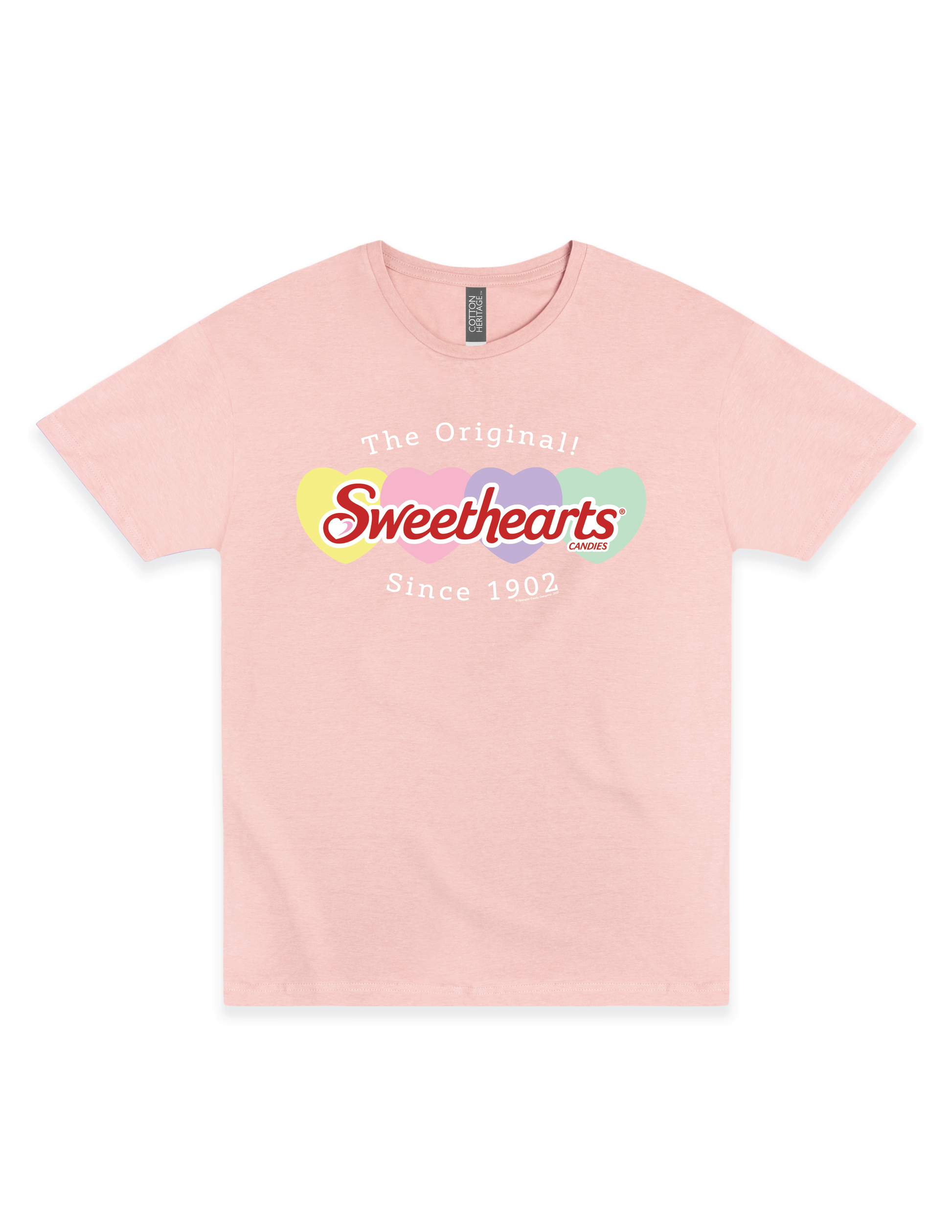 sweethearts original 02 retro candy hearts t shirt laid flat nostalgic valentine apparel