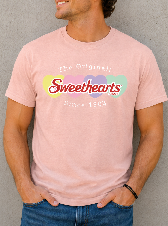 sweethearts conversation hearts 02 vintage candy tee styled casually unisex graphic tee