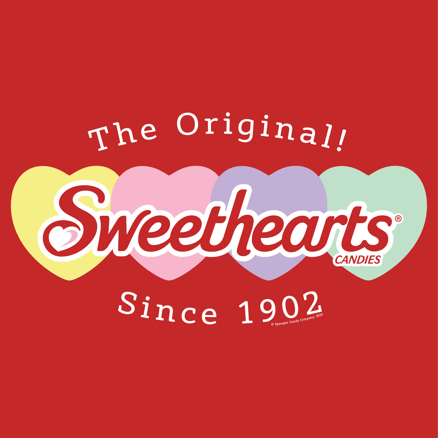 close up of sweethearts conversation hearts 02 vintage candy graphic on soft cotton t shirt