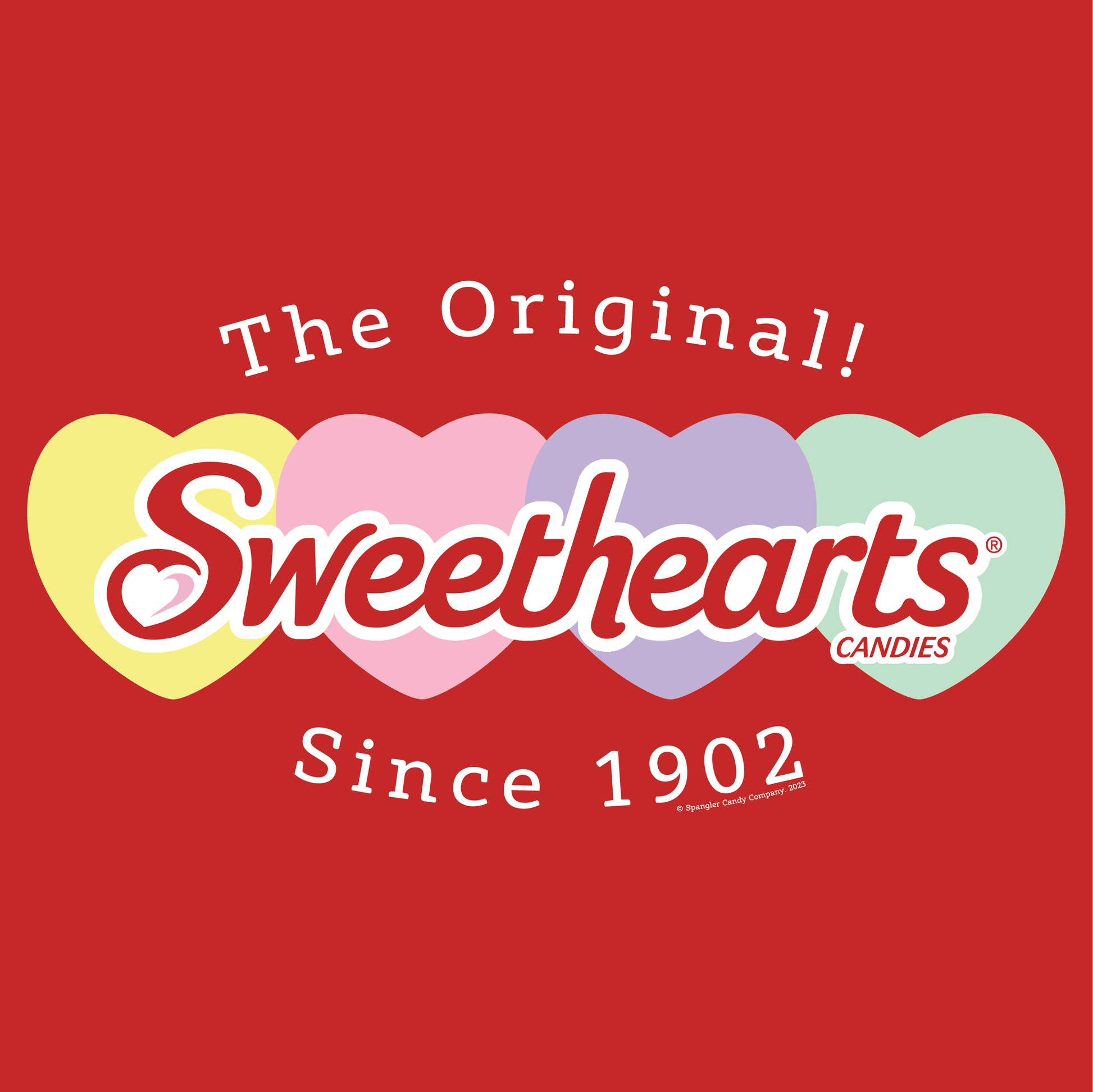 close up of sweethearts conversation hearts 02 vintage candy graphic on soft cotton t shirt