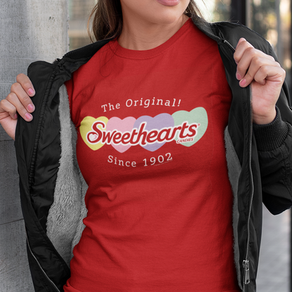 unisex sweethearts candy t shirt styled casually retro valentine conversation hearts outfit