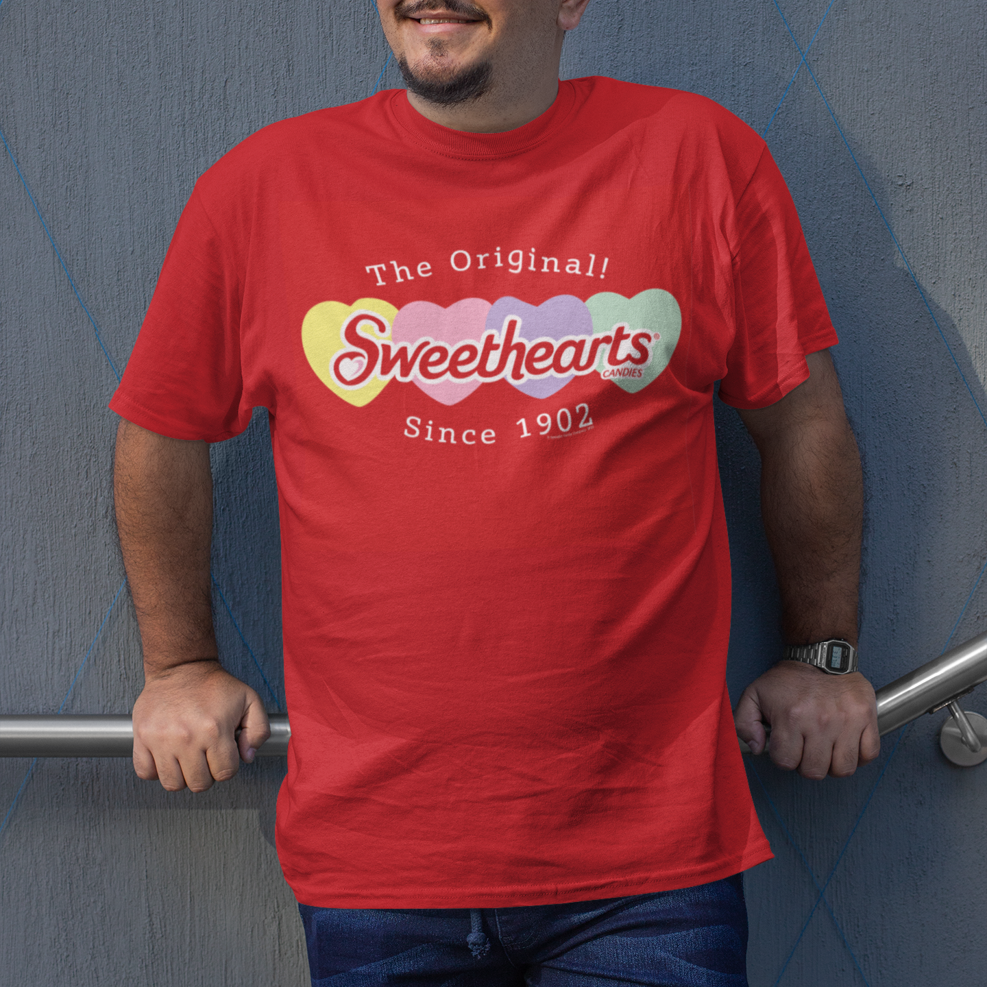 unisex sweethearts candy t shirt styled casually retro valentine conversation hearts outfit