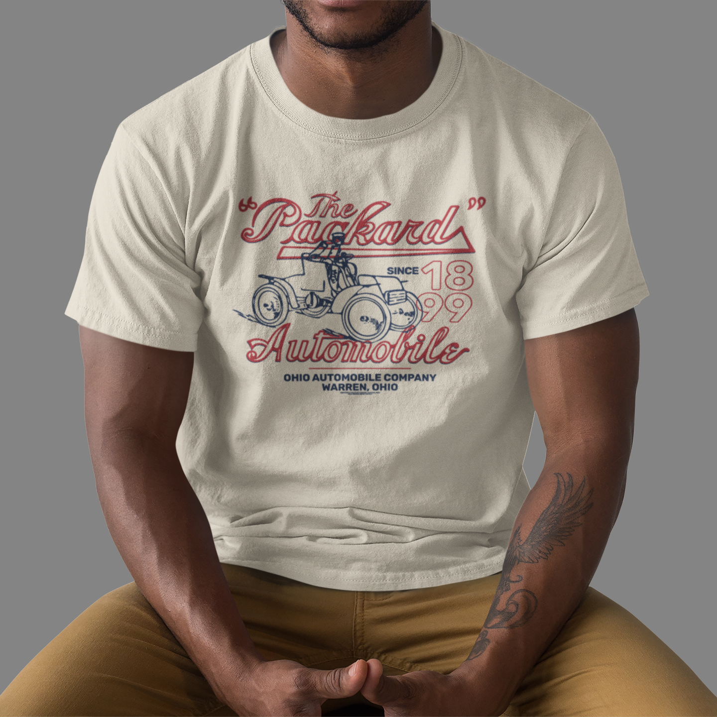 unisex packard automobile warren ohio vintage shirt styled casually retro car enthusiast outfit